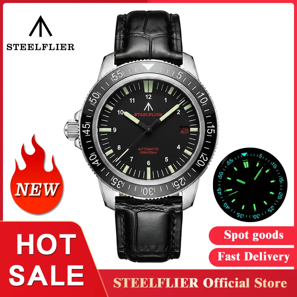 Montres mécaniques automatiques STEELFLIER officielles SF783 NH35, lunette en céramique, super lumineuses, étanches 20 bars, montre de plongée de luxe pour hommes