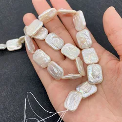 Rectangular Natural Freshwater Pearls White Baroque Pearls For Jewelry Making DIY Necklace Bracelet Earrings Accessories 14x18mm
