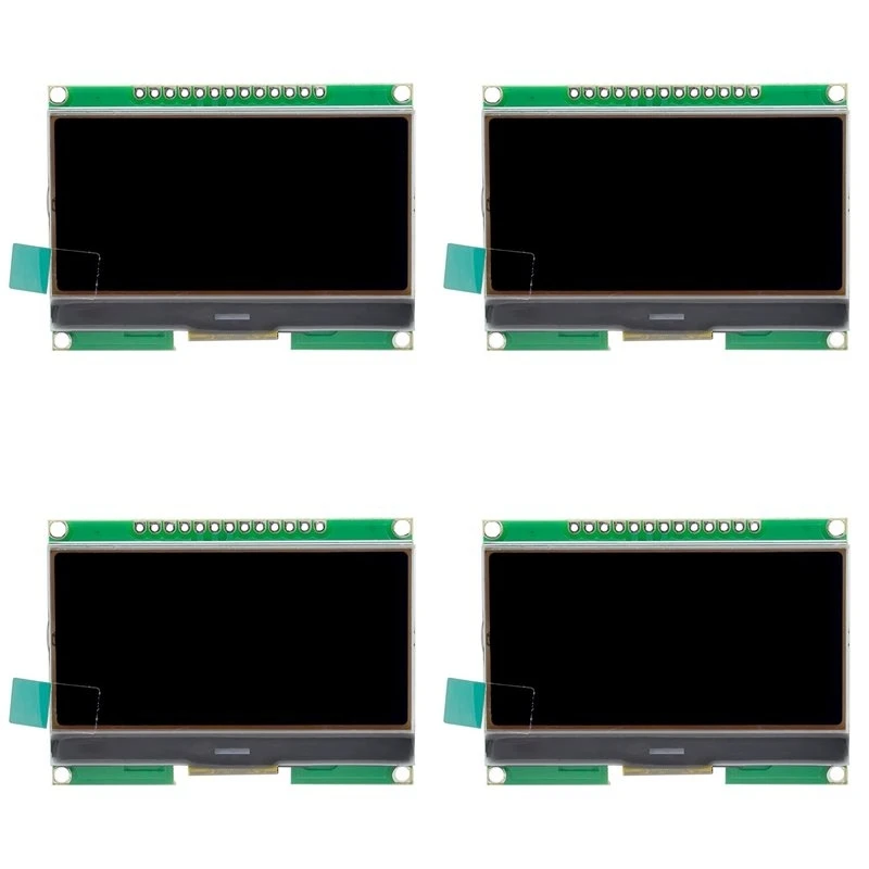 B04B-4X LCD12864 12864-06D, 12864, LCD Module, COG, With Chinese Font, Dot Matrix Screen, SPI Interface Black