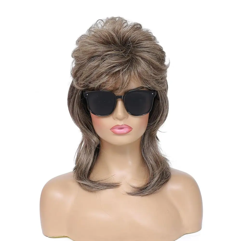 

Light Brown Mullet Wig for Women - Perfect for Layered Hairpieces, Costume Parties, and Cosplay