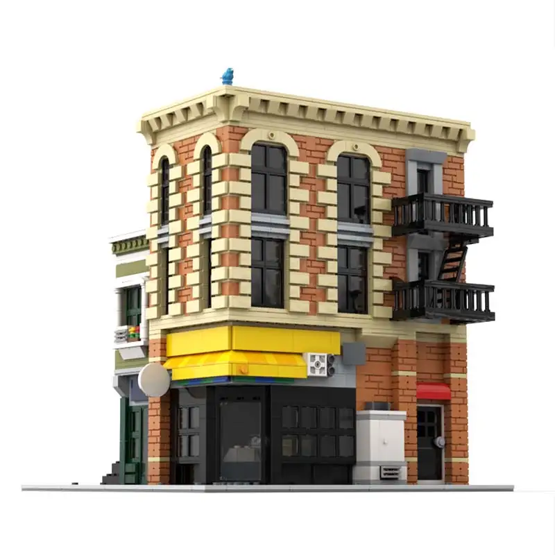 MOC العمارة الحديثة الشهيرة المشهد الزاوية ديلي البقالة بنة التجمع نموذج الأصالة الطوب لغز اللعب هدية عيد الميلاد