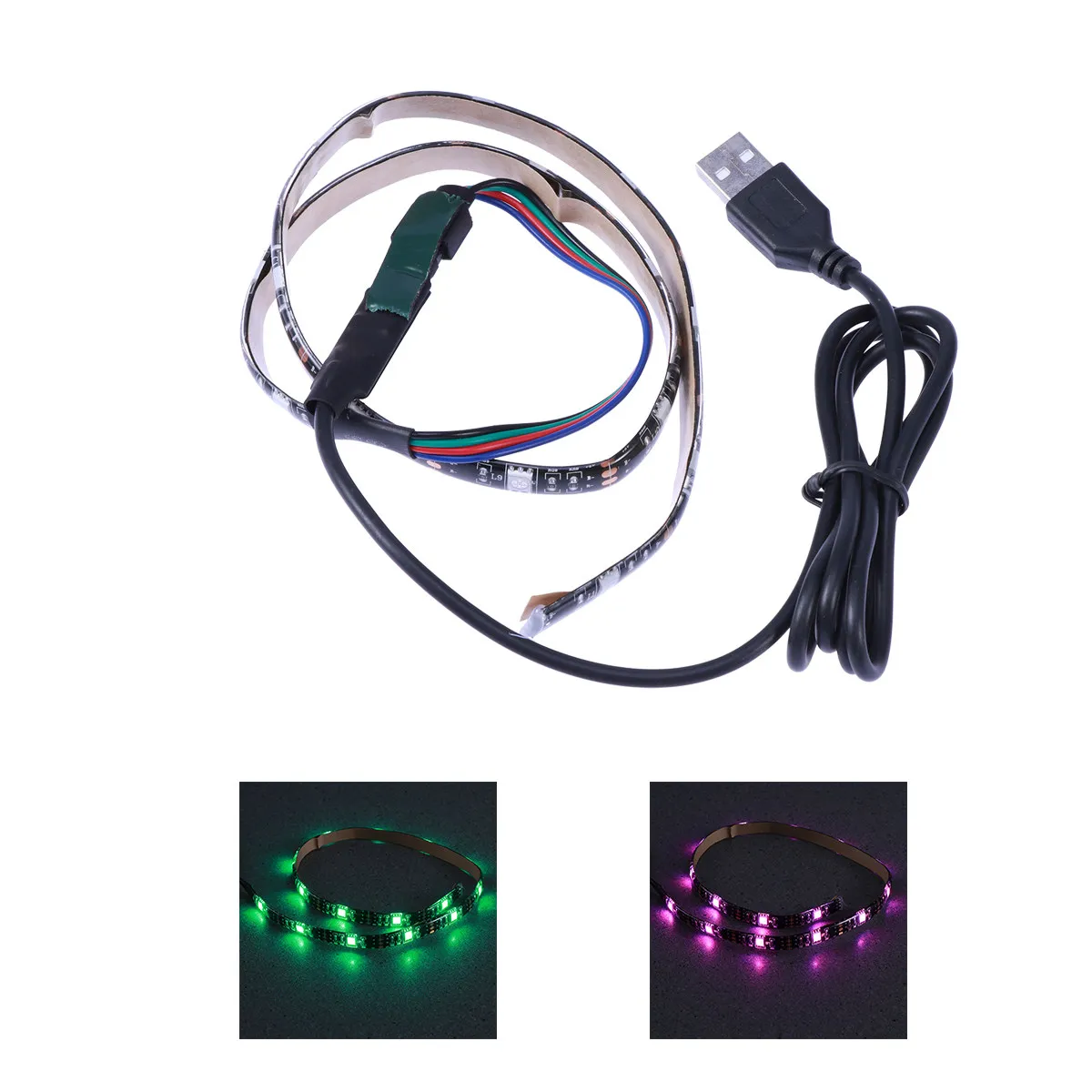 

0.5m LED Strip Light Flexible Rope Light Waterproof and for Monitor Desk Shelf Wardrobe Outdoor Use USB Powered