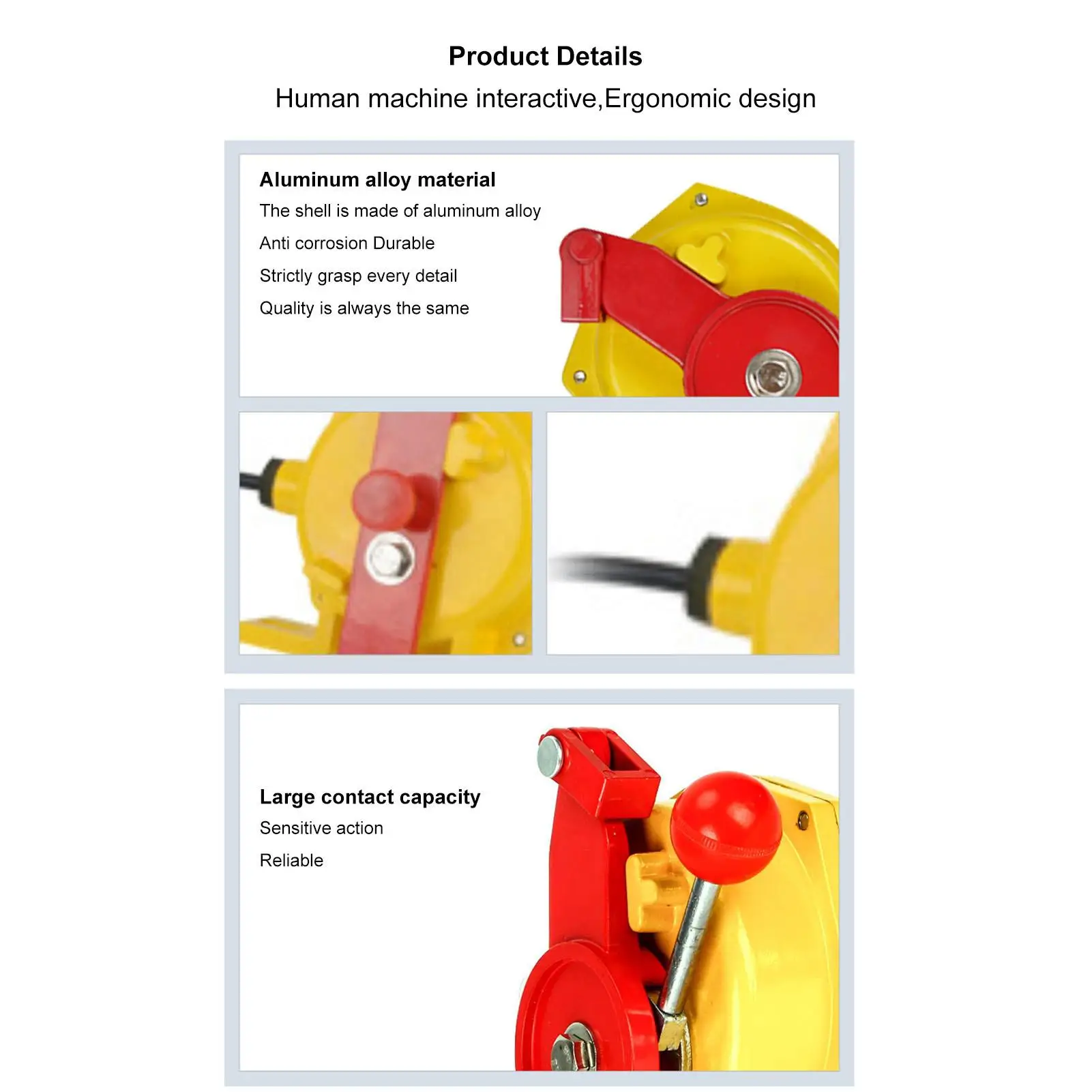 2-Way Pull Rope Cord Switch for Emergency Stop - Easy Install, Sensitive Response, Compatible 24-380V