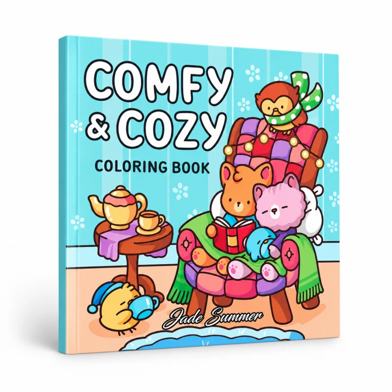 Cartoon 40 Pages Cute European America Style Coloring Book for Kids Drawing Book Christmas Thanksgiving Gifts Art Supplies Gifts