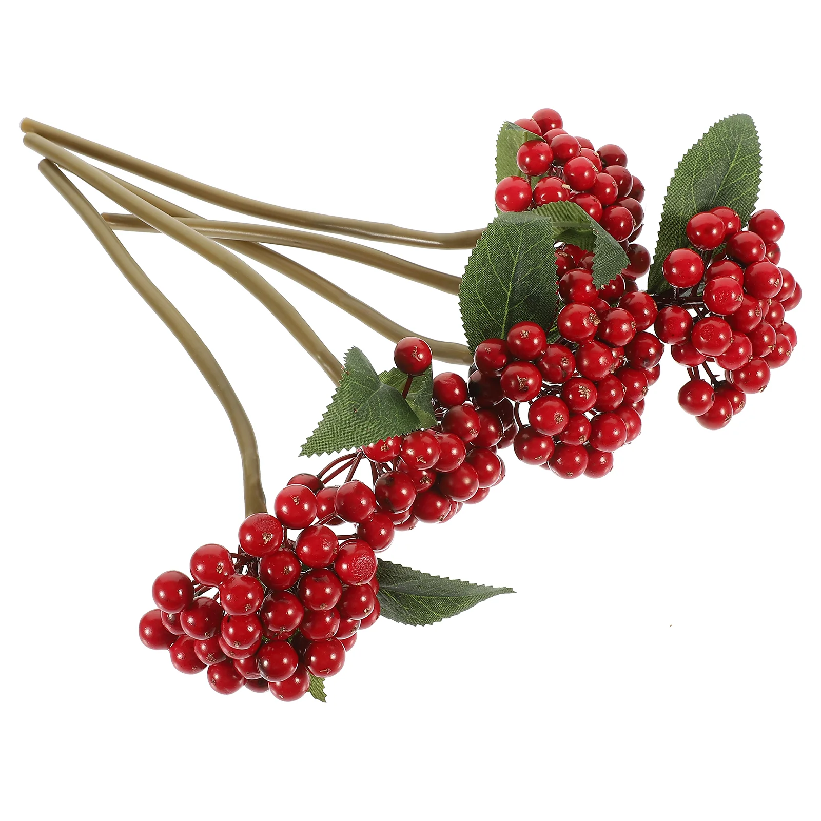 

Poinsettia Pine Branch Red Berries Berry Christmas Decorations Soft Pvc Table Garland