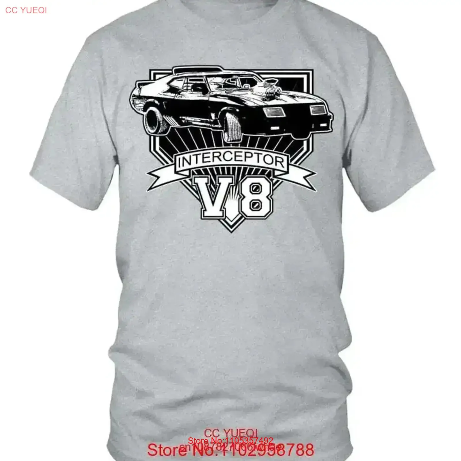 MDMX1 009 GR MAD MAX V8 INTERCEPTOR 2 T SHIRT SIZE S 5XL vintage Washed Slightly Unisex Soft Casual Top For Everyday Wear