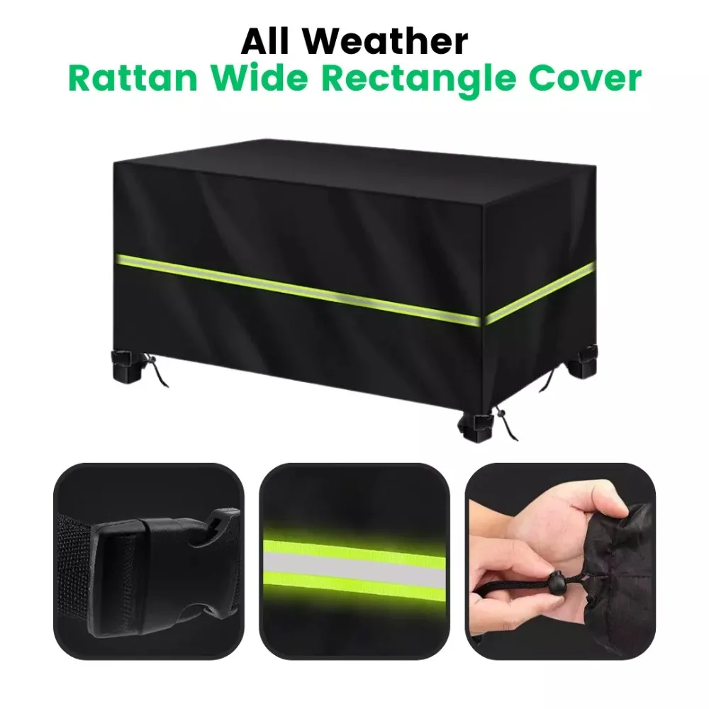 With Night Reflective Strip Waterproof Furniture Cover Dustproof Travel Storage Cube Bag Camping Table Chair Outdoor Cover