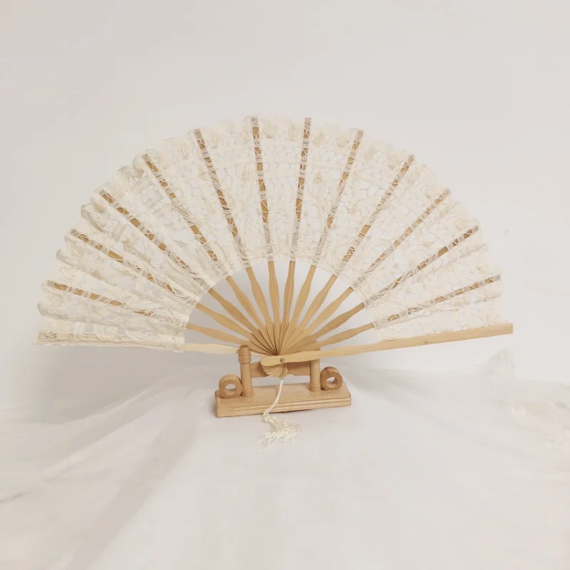 Handmade 27 cm Battenburg Ricami In Pizzo di Nozze Fan per Abbinare Del Parasole Del Merletto 20 pz Lotto