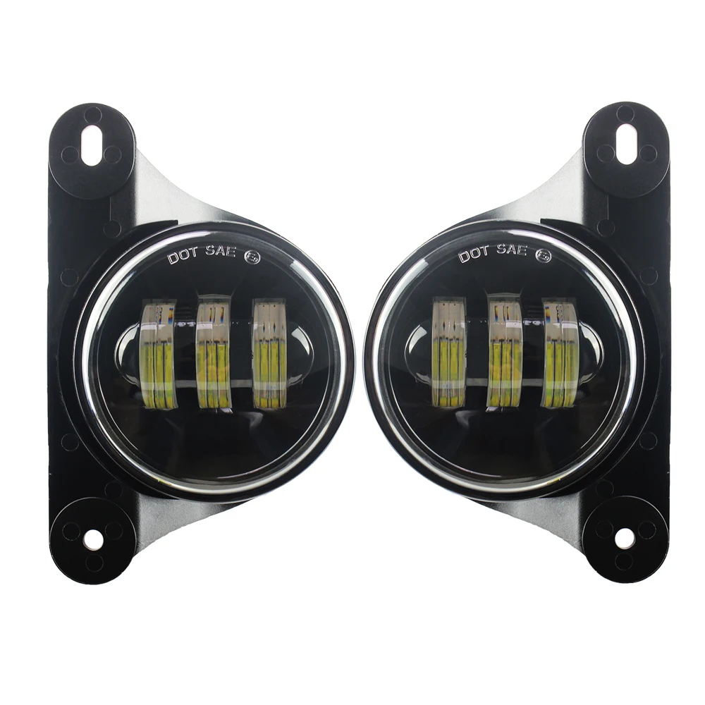 2pcs 4 inch LED Fog Light Projector Driving Light for 10th Anniversary Front Bumper of Jeep Wrangler JK 07-17 Fog Headlight