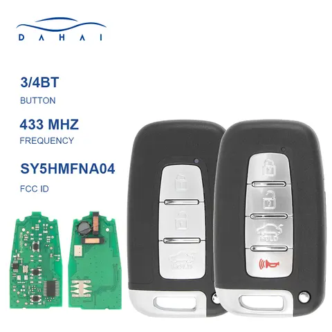 Dahai 자동차 433MHz 자동차 원격 스마트 키 기아 소울 Sportage Sorento Mohave K2 K5 Rio Optima Forte Cerato SY5HMFNA04 ID46