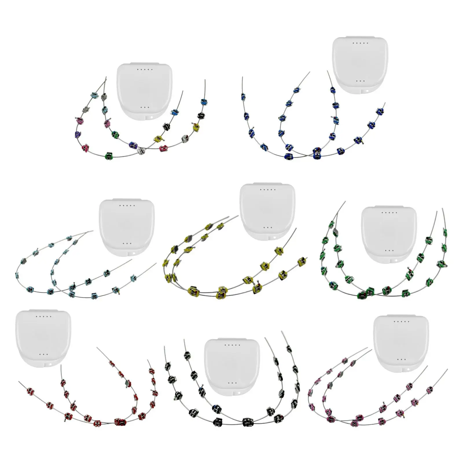 

Temporary Tooth Decoration Metal Bracket and Ligature Ties with Metal Wires