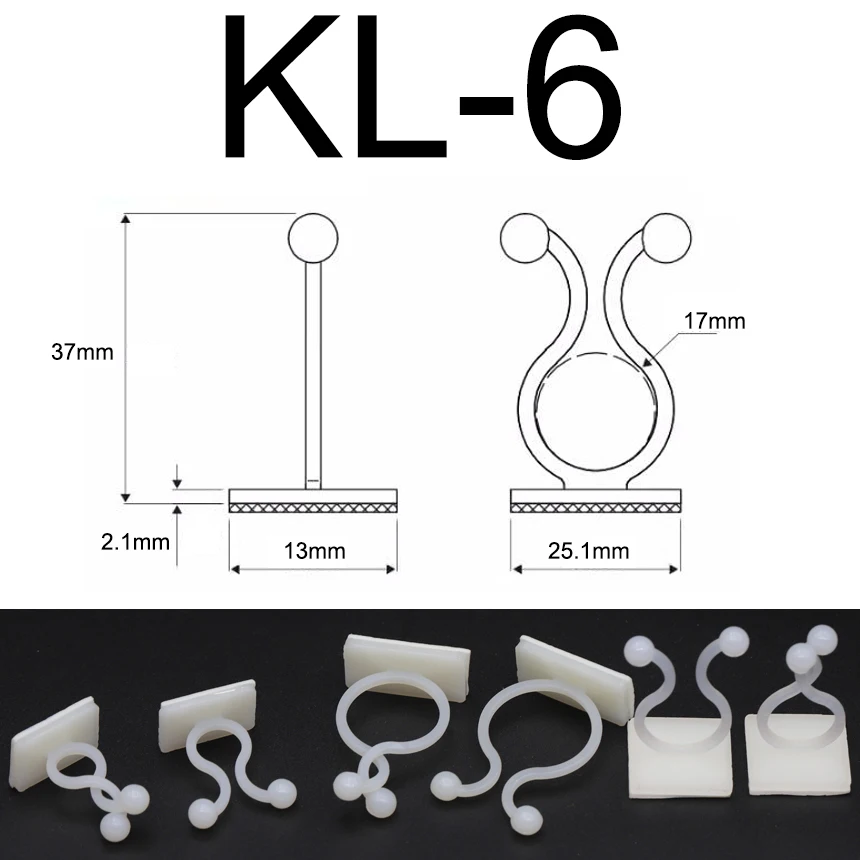 Produktbild von 100er-Set Kabelbinder Halter T5–T22 – Nylon 66, Wiederverwendbare Twist Ties, Für Kabelorganisation