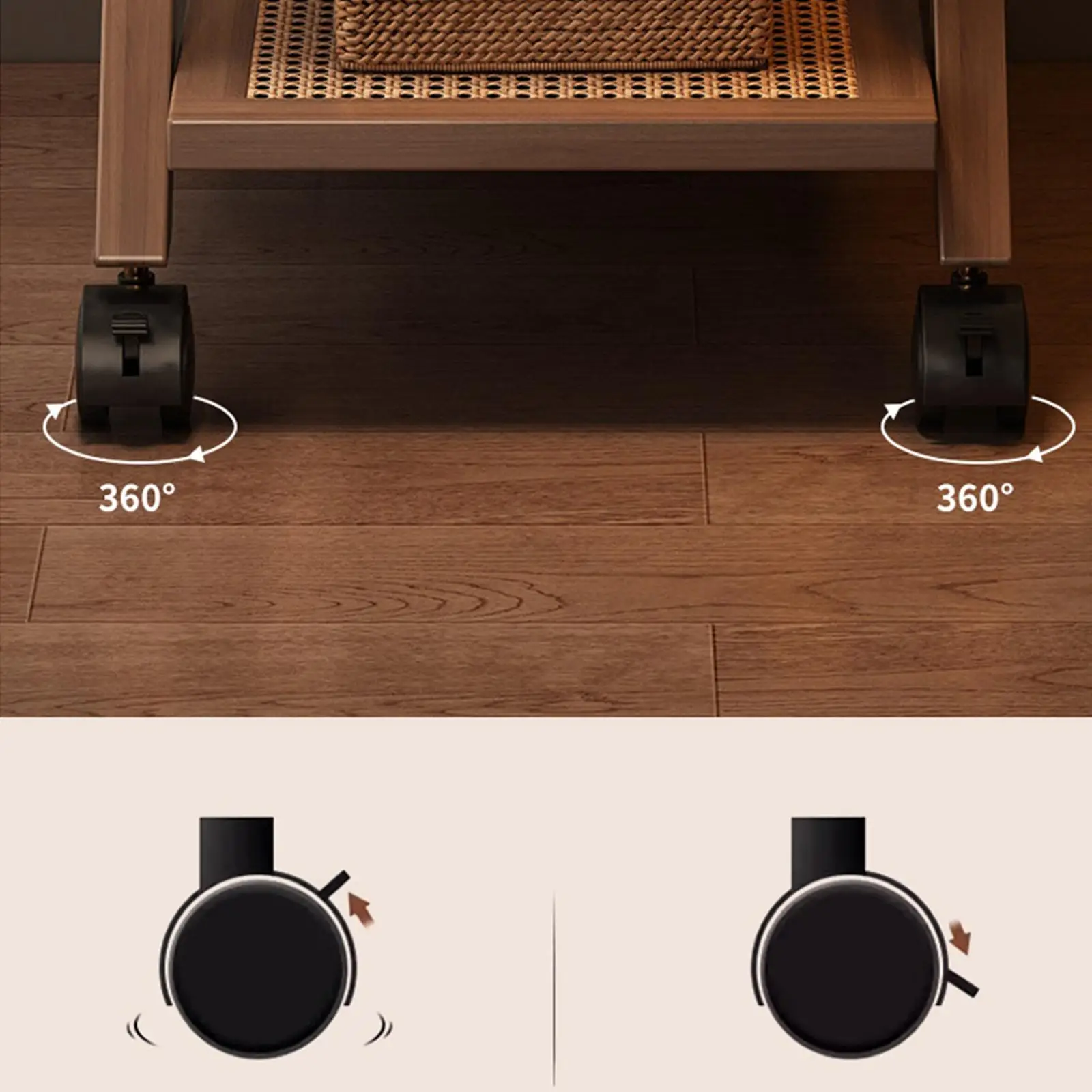 Rolling Utility Cart Sofa Side Table Cart Multifunctional Portable 2 Layers Organizer Couch End Table for Bar Living Room