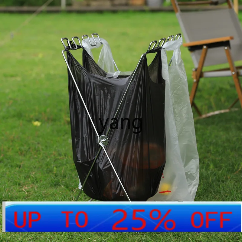 

LH Household Kitchen Folding Garbage Bag Holder Outdoor BBQ Portable Garbage Rack