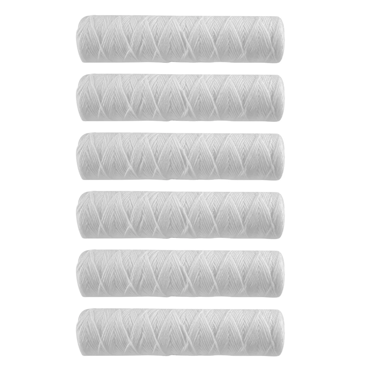 10 Micrometer Koord Gewikkeld Sediment Waterfilter Cartridge,6 Pack, Hele Huis Sediment Filtratie, Universeel