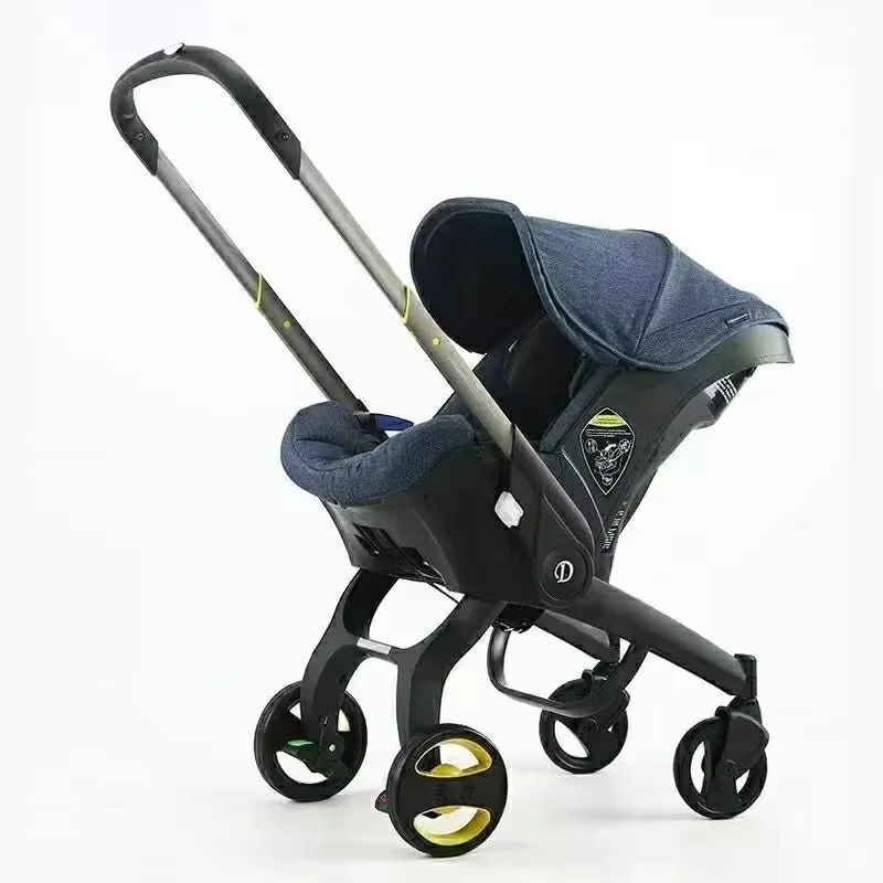 

Premium Baby Stroller with Car Seat & Bassinet – 360° Front Wheel, One-Button Brake System, Side-Impact Protection,