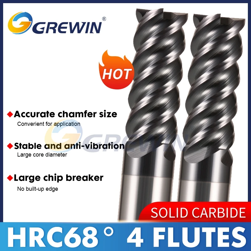 

GREWIN Solid Carbide End Mills for P20 Mould Steel and Heat Treated Steel