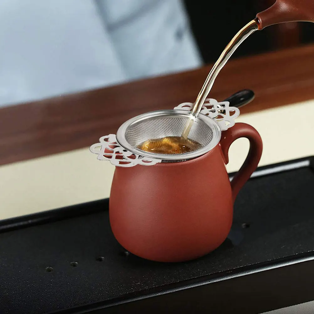 

4pcs Strainer Set Stainless Steel Loose Leaf Infuser Filter Mesh Home Tea Ceremony Replacement Cup Strainer For Loose