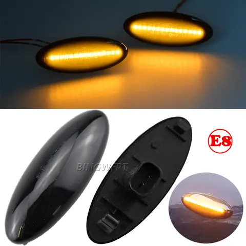 2X For Toyota Yaris COROLLA Auris E15 RAV4 Mk3 Dynamic Led Turn Signal Side Marker Lights Sequential Blinker Lamps 2pcs