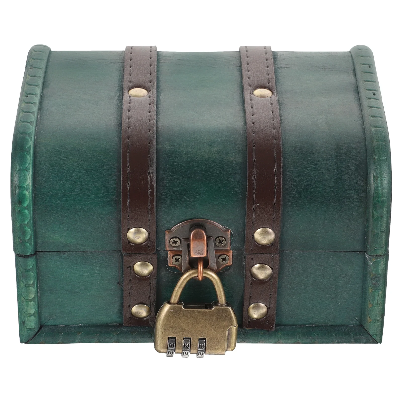 Caixa de jóias de madeira do vintage organizador com fechadura design compacto casa desktop armazenamento caso chique retro baú de tesouro