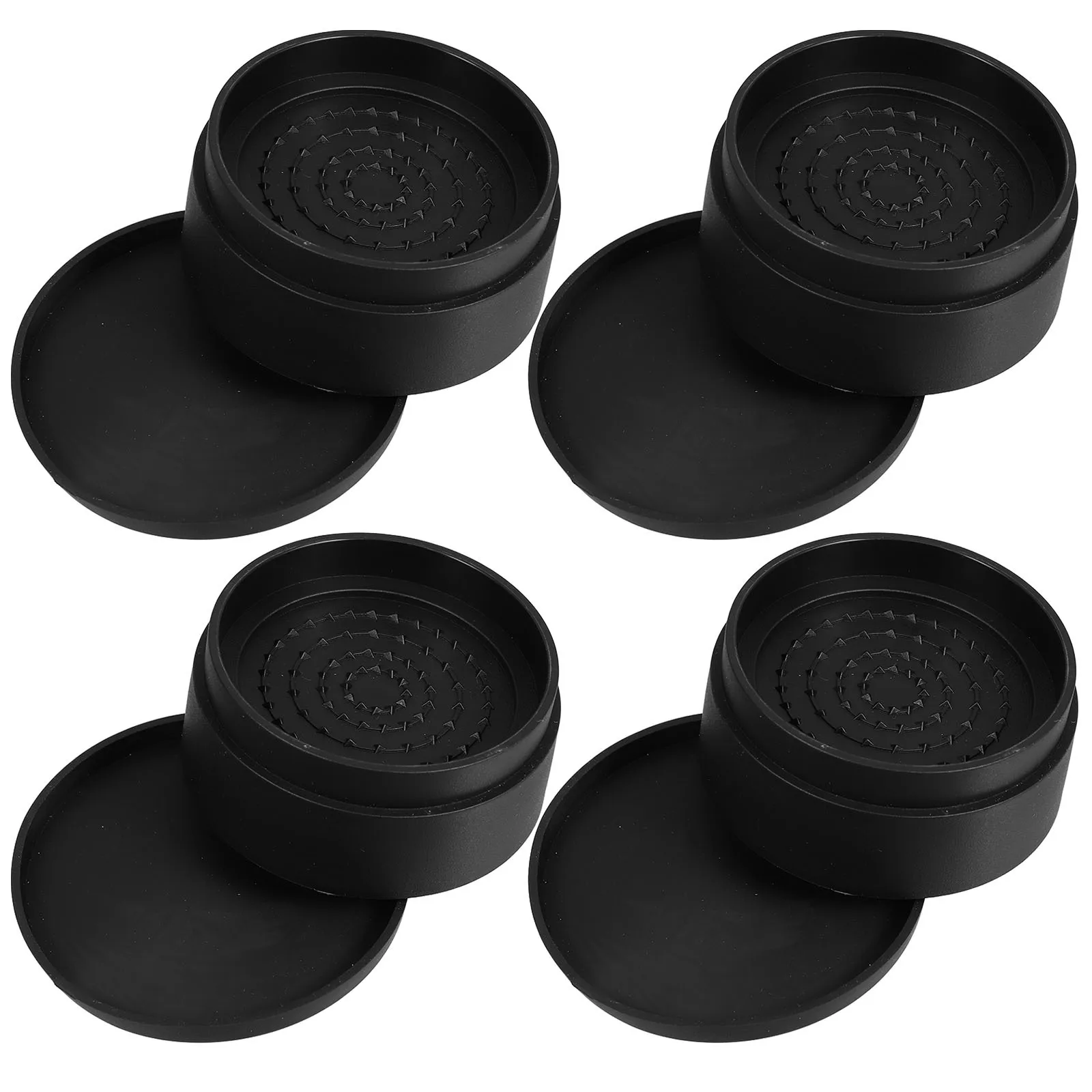 

4Pcs Stackable Rubber Bed Risers Nonslip Furniture Renovation Blocks for Sofa Chair Table Legs Height Elevation Risers