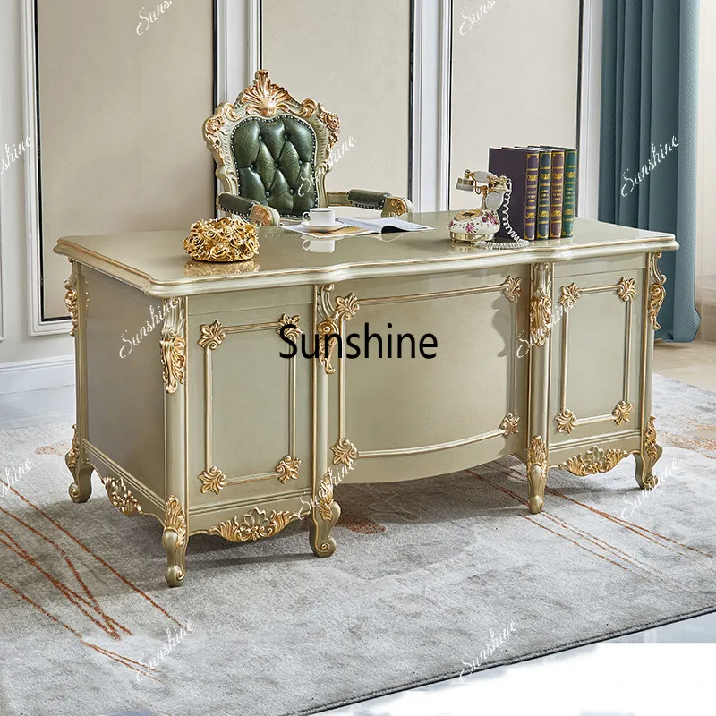 European solid wood desk combination desk household