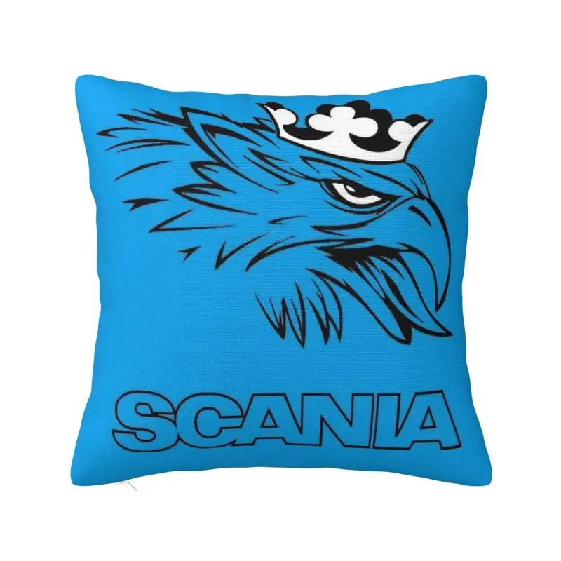 Custom Swedish Saabs Scanias Cushion Cover Decoration Print Throw Pillow for Living Room Double Side