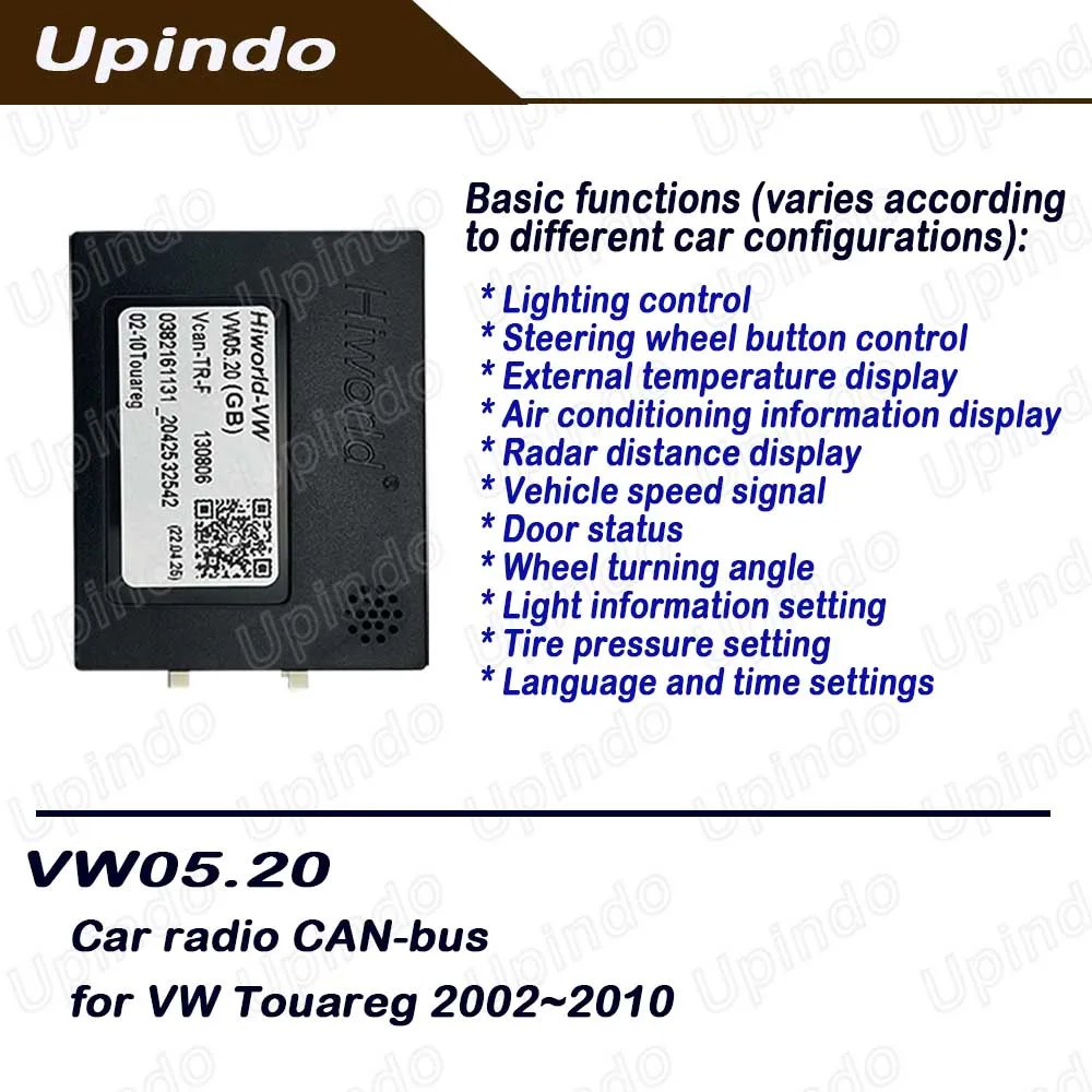 OEM Android 11 Car Radio Head Unit CAN Bus Decoder Adapter for VW Volkswagen Touareg Multimedia Stereo Accessories