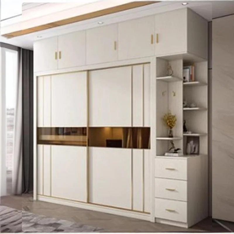 

Wood Full Size Wardrobe Drawer Storage Bedroom Hotel Closet Systems Wardrobe Sliding DoorsArmario De Ropa Furniture Home