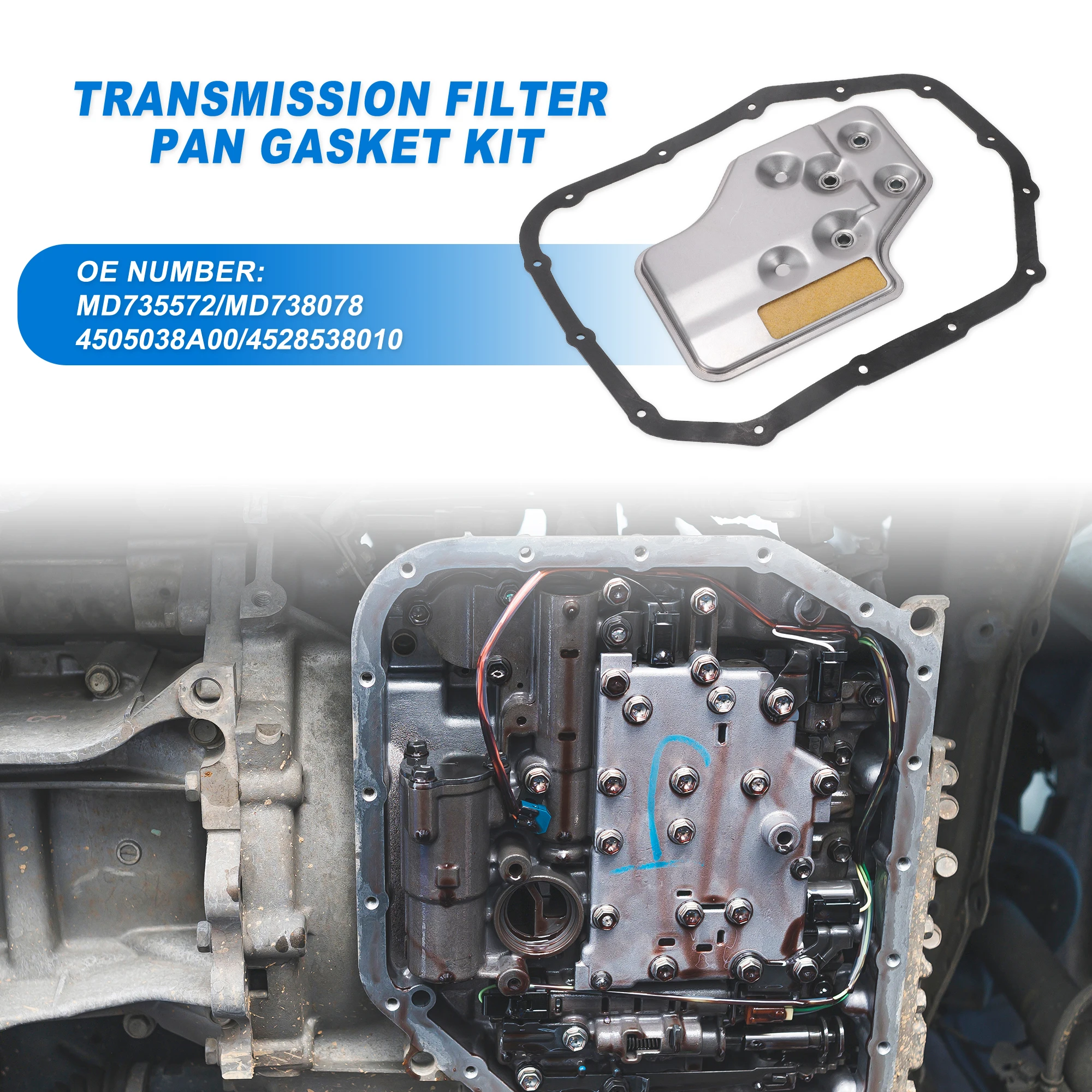 UXCELL F4A32 F4A33 filtro de transmisión automática CVT filtro de enfriador de aceite Kit de juntas de cárter de aceite para Mitsubishi Eclipse 1990-1999