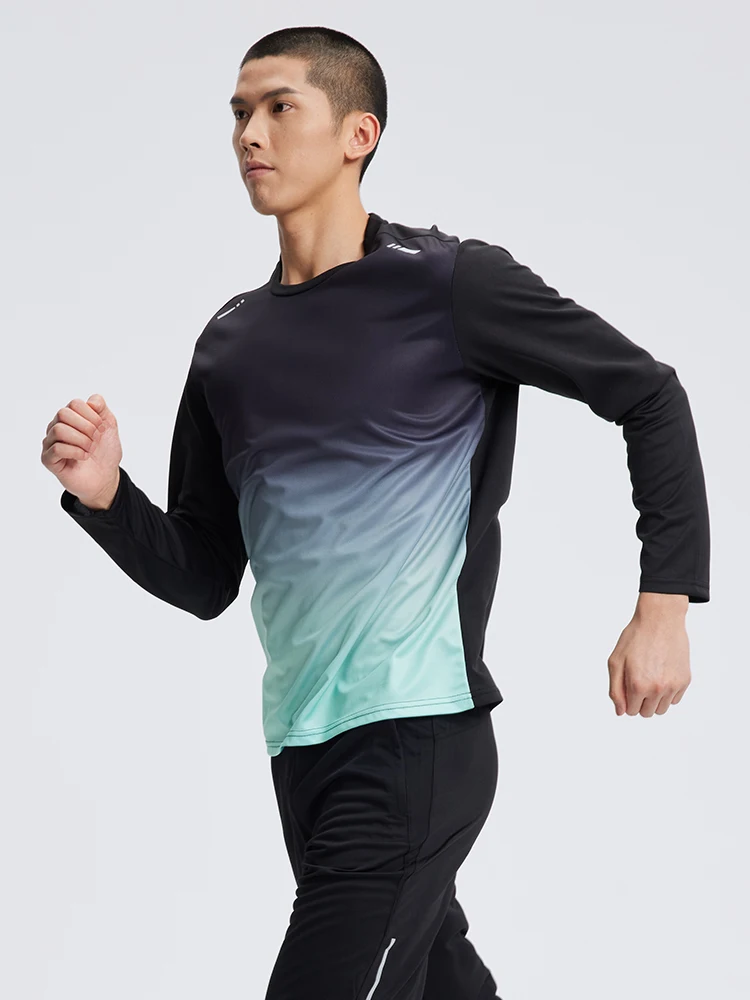 Sports T-shirt men\'s long-sleeved loose quick-drying casual running clothes four seasons fitness top