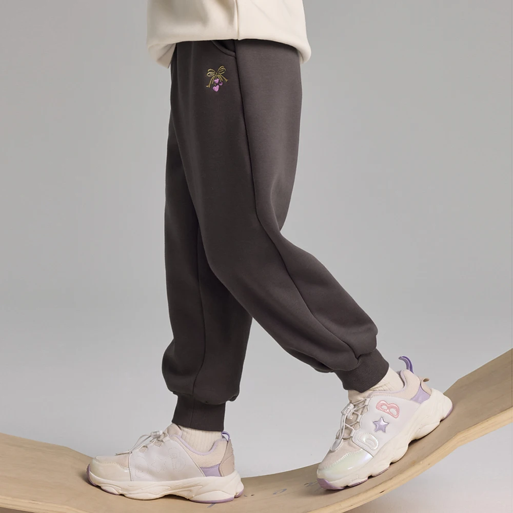 Dave Bella Children Autumn Winter Velvet Pants Girls Thicken Cargo Elastic Waist Casual Sports Jogger Warn Trousers DK4254191