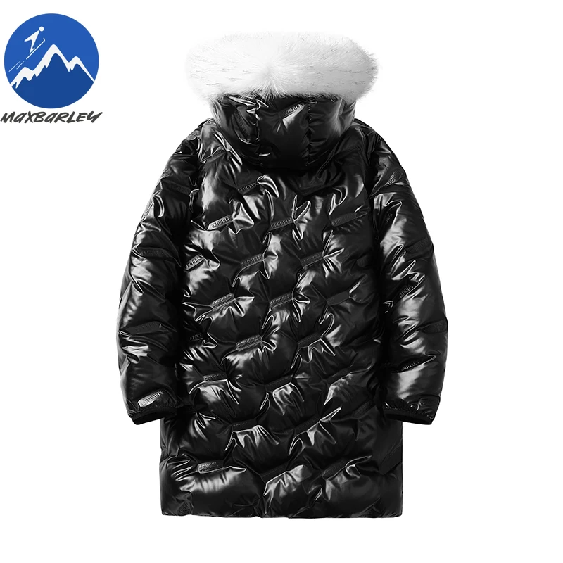 Winter Padded Jacket High Quality Fur Collar Windproof Outdoor Travel Warm Parka 2026 Trendy Knee Length Thicken Men Ski Jackets
