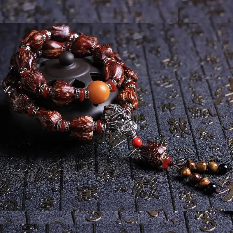 Natural Chicken Blood Color Hainan Lotus Bracelet Handheld Original Seed Screw Pine Great Saint Tee Amusement Article Bracelet