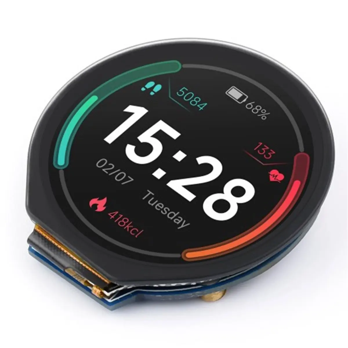 1.28 Inch Touch LCD Display Module GC9A01 Drived CST816S Capacitive Touch Control Chip 240x240 IPS SPI Communication