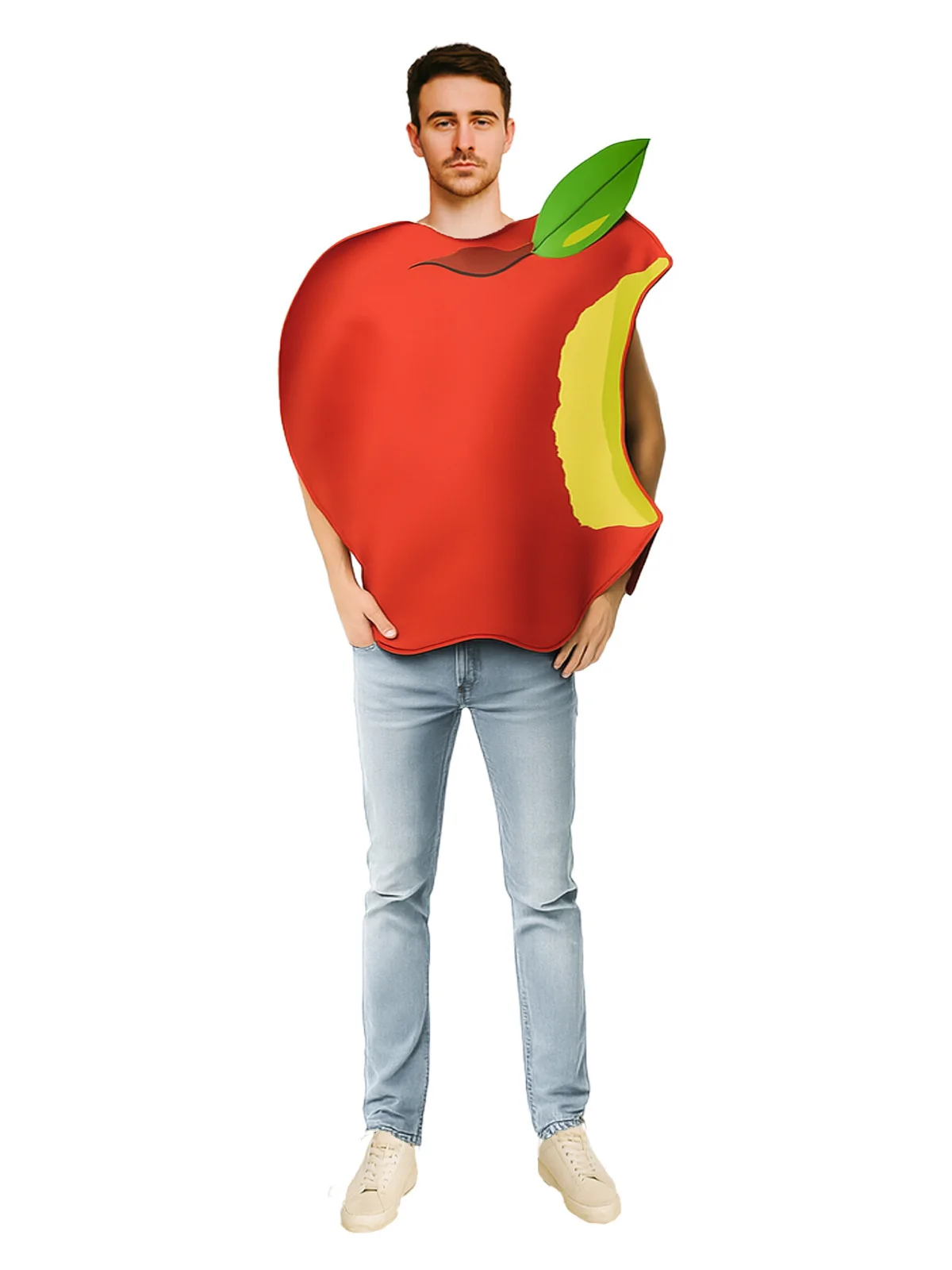 Fsia de loween para Adultos, Fsia de Maçã, Vestido de Fibra de Poliéster Tricotado, Versão H, Cintura Média Alta N...