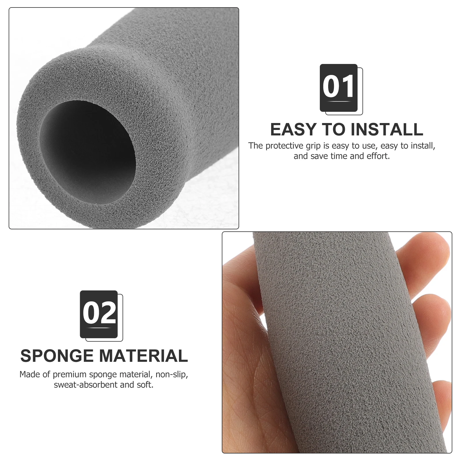 

4Pcs Walking Cane Handle Wraps Nonslip Thick Crutch Handle Grips Replacement Anti-Skid Soft Comfortable Elderly Support