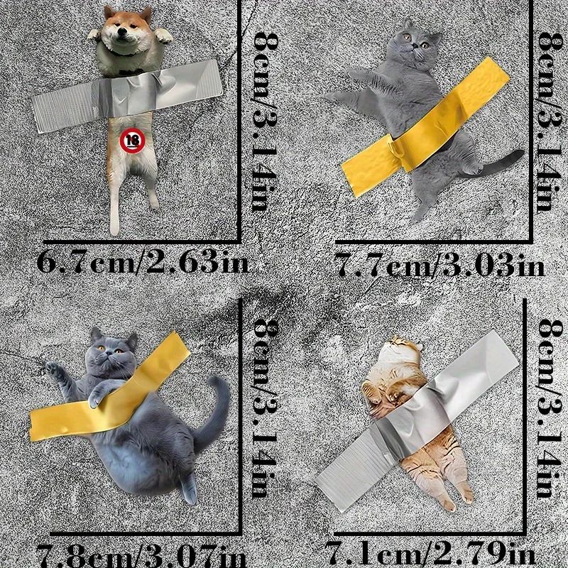 1 x trendiger Haustier-Klebeband-Aufkleber – hochwertiges wasserfestes Vinyl, bezaubernder personalisierter Aufkleber für Auto, Helm und Notebook