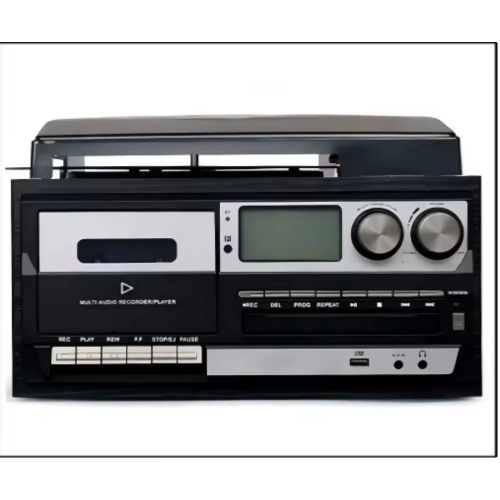 Home audio turntable tape player multi-audio