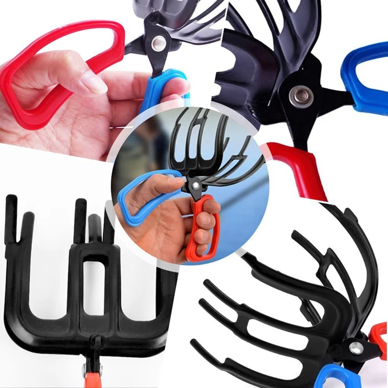 2 PCS Fishing Pliers Gripper Fish Control Clamp, As Shown Metal For Most Freshwater Fish Grip (3 Claw+2 Claw)