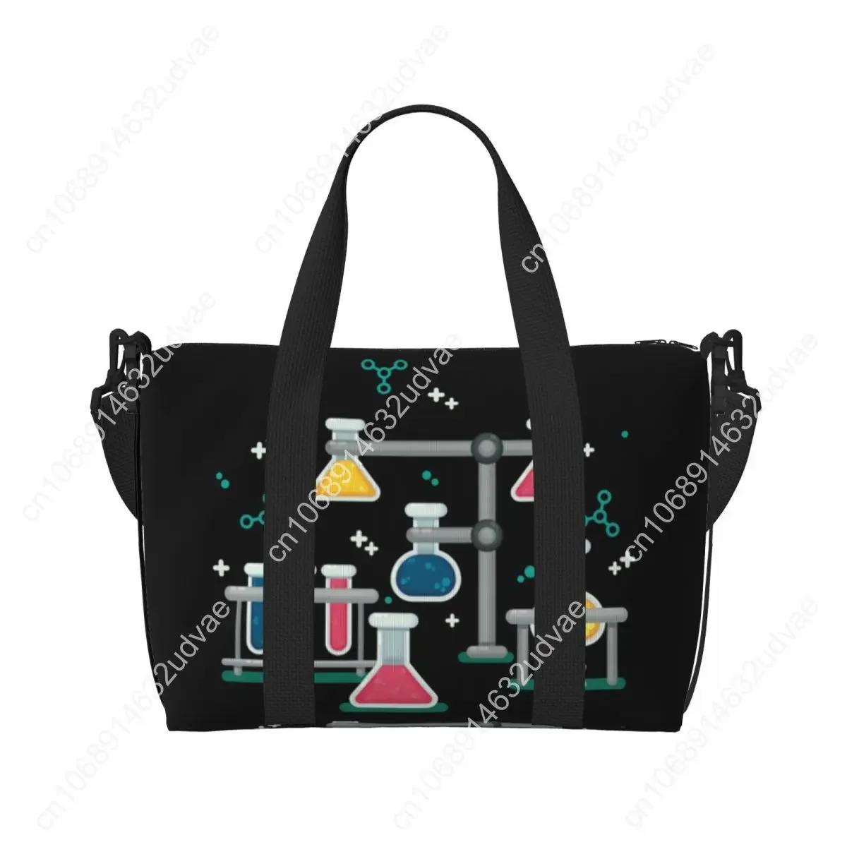 Custom Large Amazing Chemistry Tote Bag Women Science Laboratory Technology Shoulder Shopper Beach Gym Travel Bag