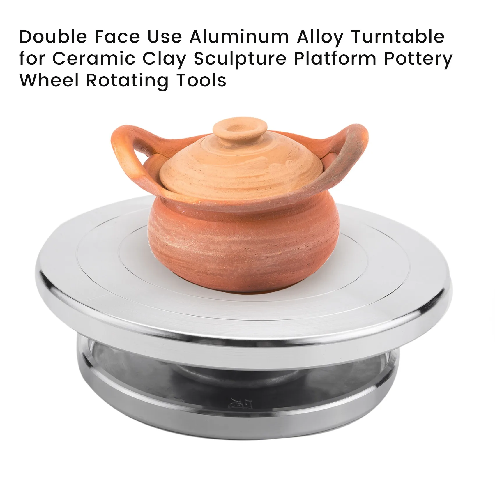 12/15cm Double Face Use Aluminum Alloy Turntable for Ceramic Clay Sculpture Platform Pottery Wheel Rotating Tools