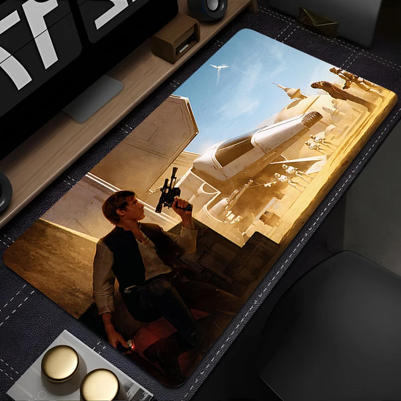 

Design Gaming Star Wars Han Solo Mouse Pad Anti-Slip Rubber Base Extended Desk Mat For New Gamer Office Computer Mousepad