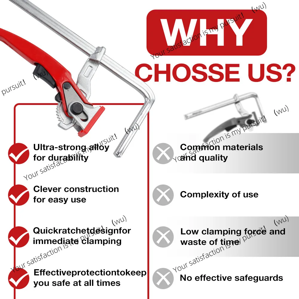 200 * 60Mm Ratchet F  Electric Circular Saw Rail Rail  Slide Fixed Table Clamp Woodworking Clamp