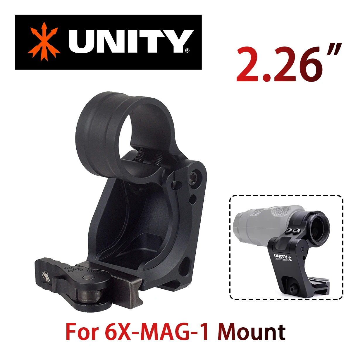 2.26'' 2.91'' Tactical UNITY Riser Mount FAST FTC Magnifier Mount Fit 20mm Picatinny Rail Optical Height Mount For G33 G43 G45 image 3