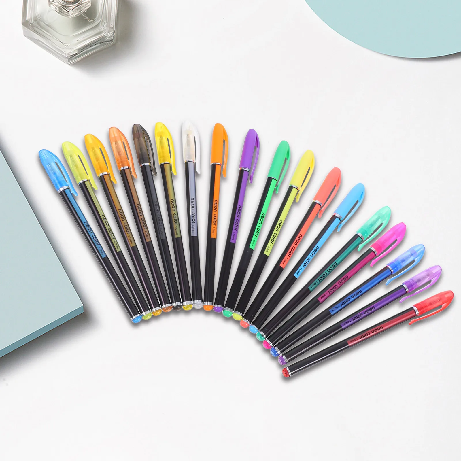 

Гелевые ручки 1,0 мм, набор мигающих нейтральных ручек, гладкое письмо для рукоделия, рисования, раскраски для детей и взрослых, неоновый цвет, товары для рукоделия