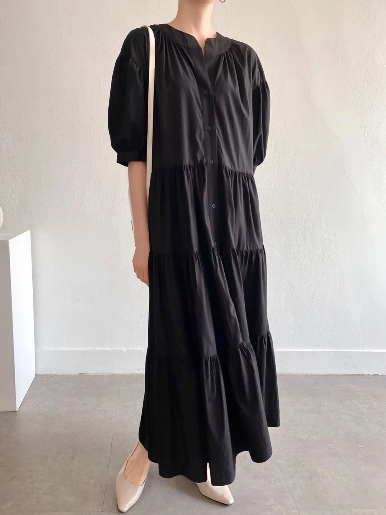 Bolha solta Sve irt Dr Mulheres verão cor doce emenda bolo saia casual longo Dr coreano Sle primavera outono...