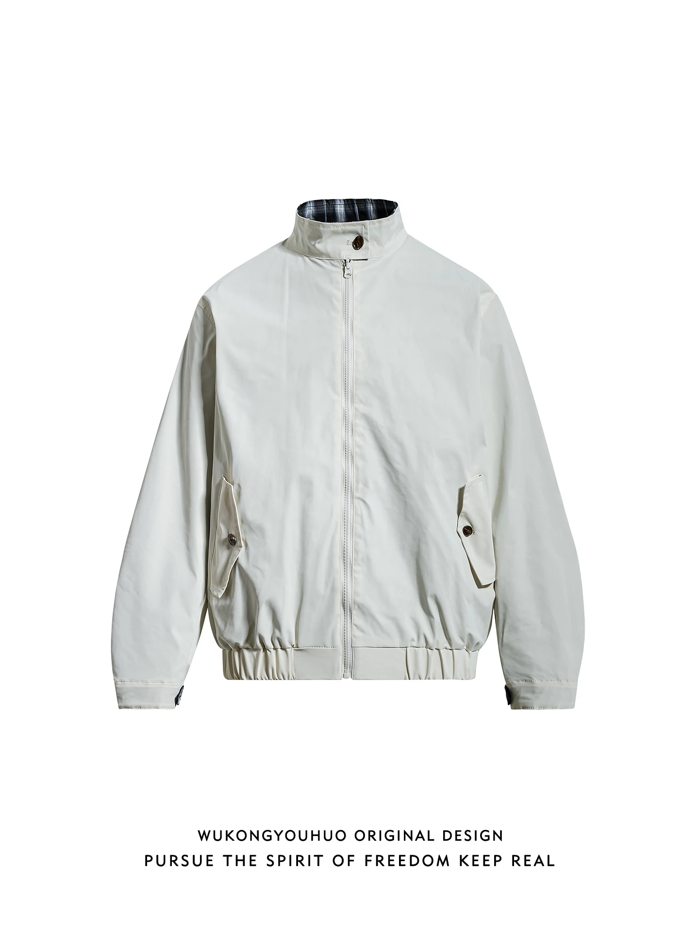 

Повседневная ретро-куртка в американском стиле в клетку с подкладкой и воротником-стойкой, унисекс, весенняя, модная, брендовая, для пар, верхняя одежда