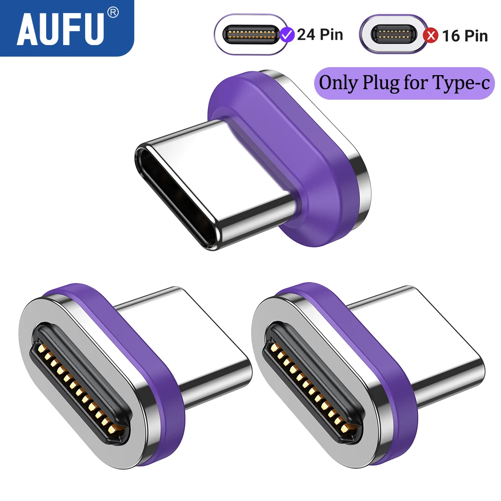 AUFU 240 W magnetischer USB-C-Adapter, schnelles Aufladen, Typ C auf USB-C-USB4-Anschluss, 40 Gbit/s, 8 K60 Hz, für Thunderbolt 4 3 iPhone 16 MacBook