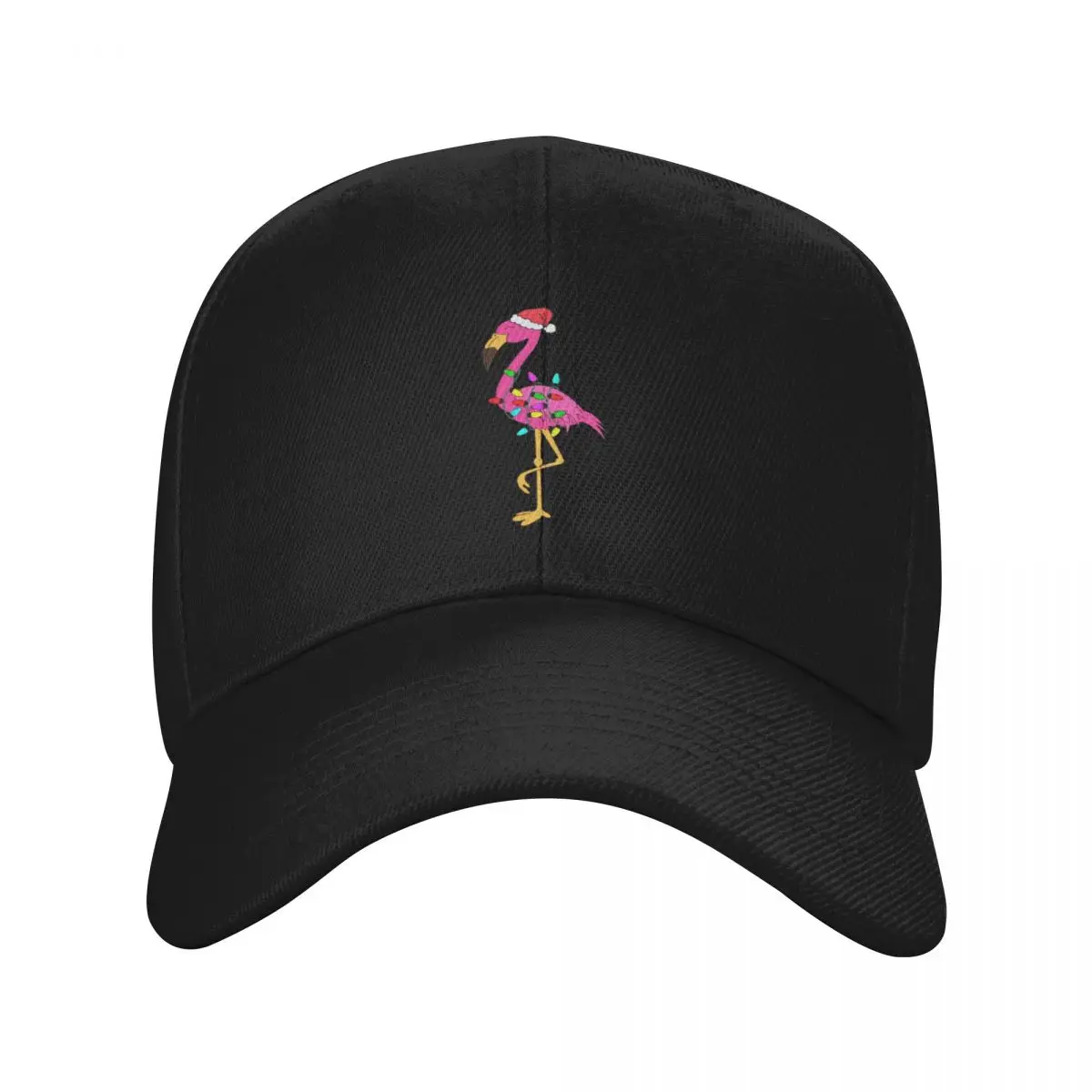 Cute Lighted Flamingo Christmas Tree Lights Xmas Gifts | Pink Flamingo Christmas Lights Baseball Cap